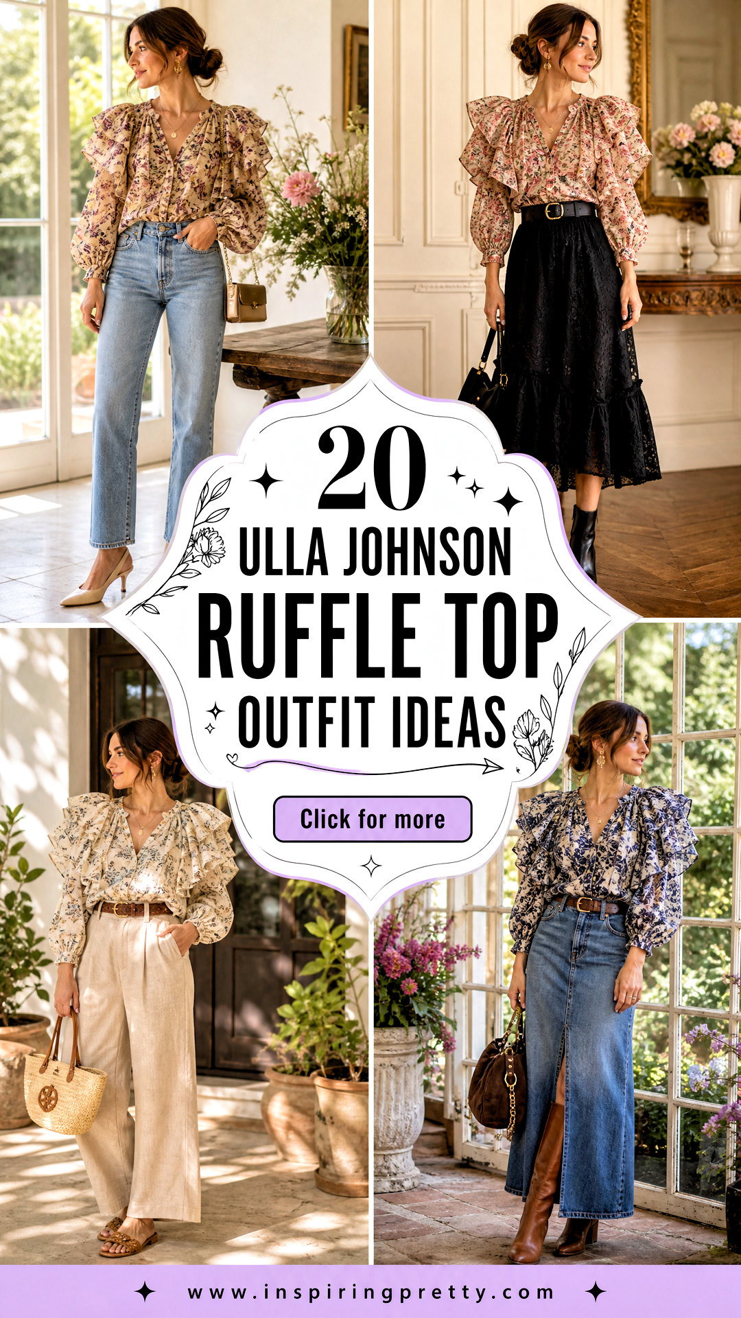 20 Ulla Johnson Ruffle Top Outfit Ideas for Romantic Styling - 20 Ulla Johnson Ruffle Top Outfit Ideas for Romantic Styling