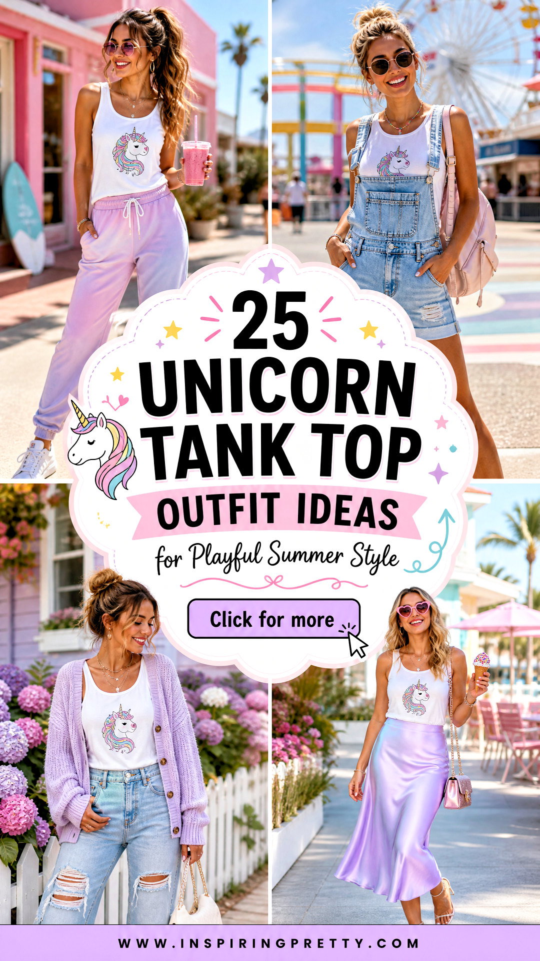 25 Unicorn Tank Top Outfit Ideas for Playful Summer Style - 25 Unicorn Tank Top Outfit Ideas for Playful Summer Style