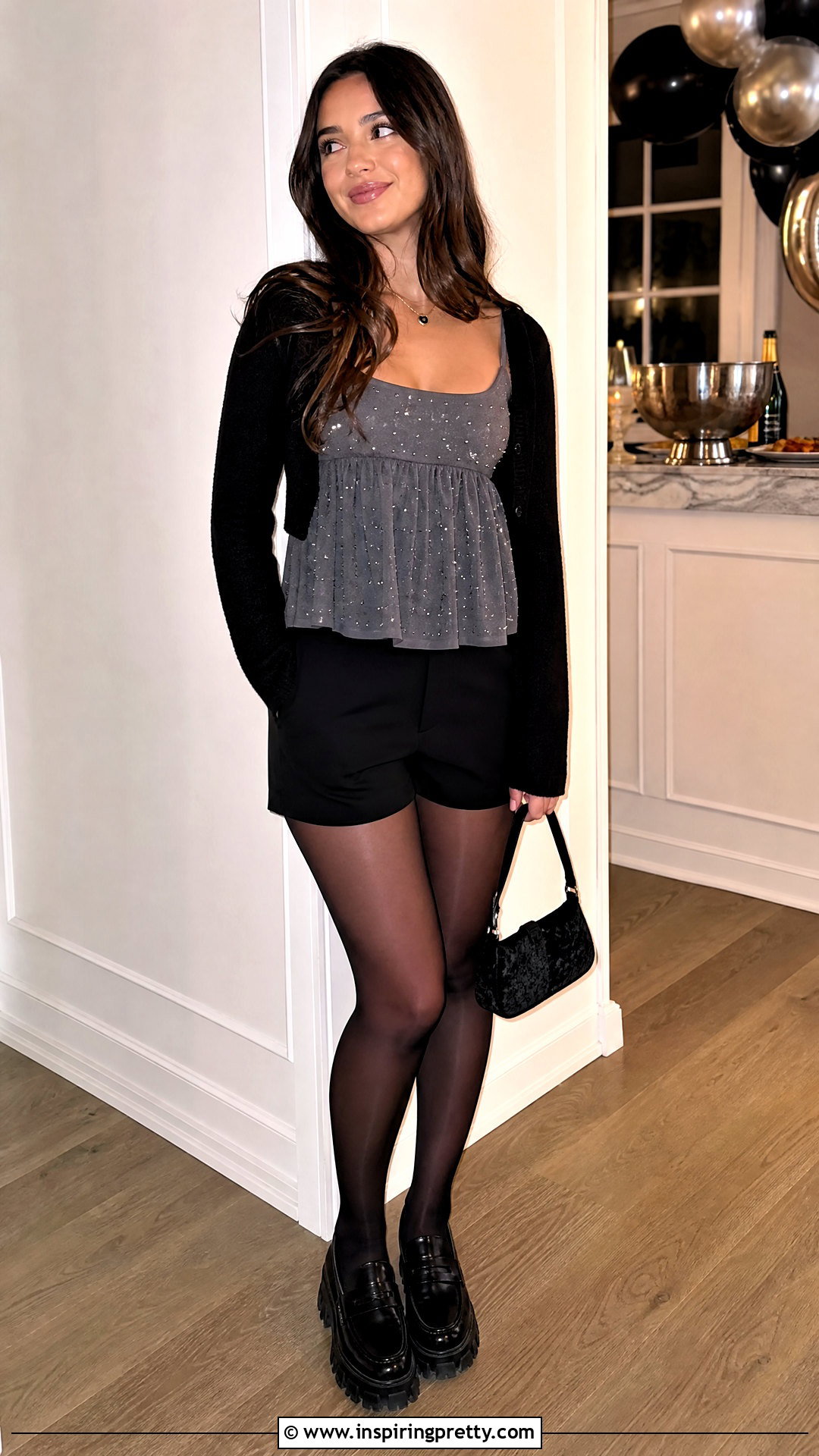 Urban Outfitters Beaded Babydoll Party Top With Tailored Shorts - 20 urban outfitters party tops outfit ideas