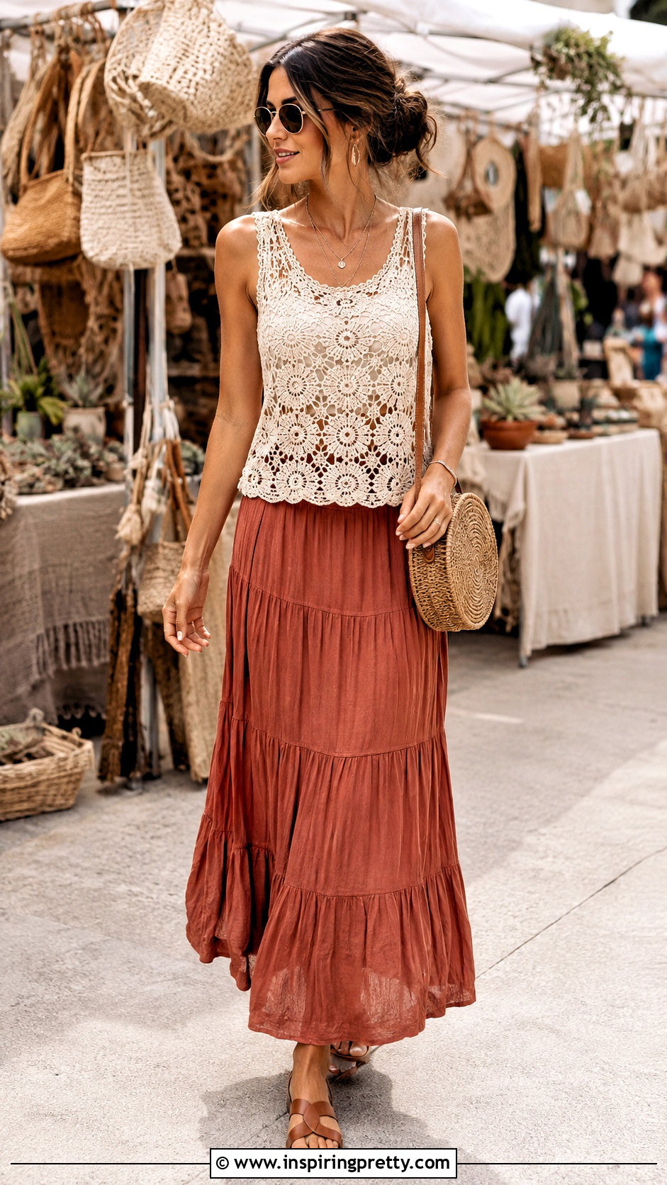 Urban Outfitters Crochet Top And Tiered Maxi Skirt Outfit - 25 Urban Outfitters Shirts & Tops outfit ideas