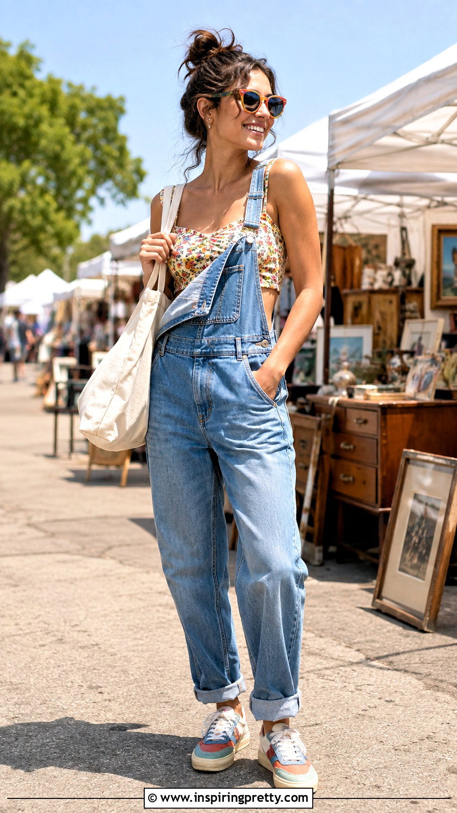 Urban Outfitters Floral Crop Top With Overalls - 25 Urban Outfitters Floral Tops