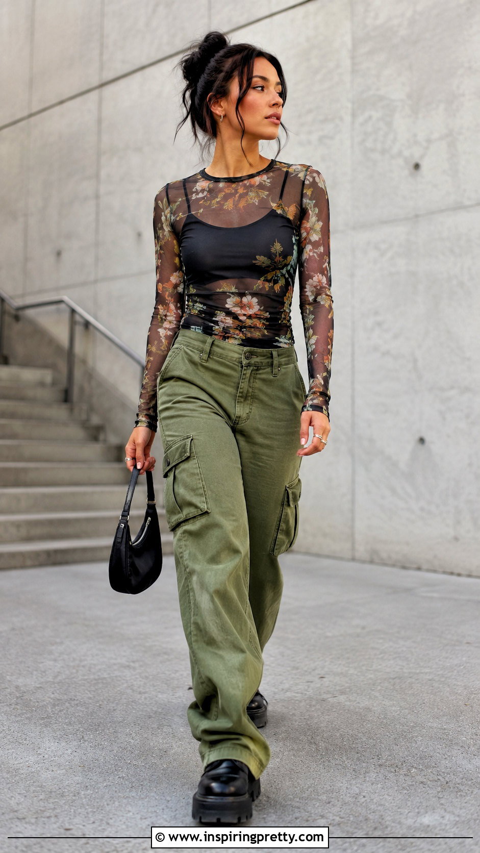 Urban Outfitters Floral Mesh Top With Cargo Pants - 25 Urban Outfitters Floral Tops