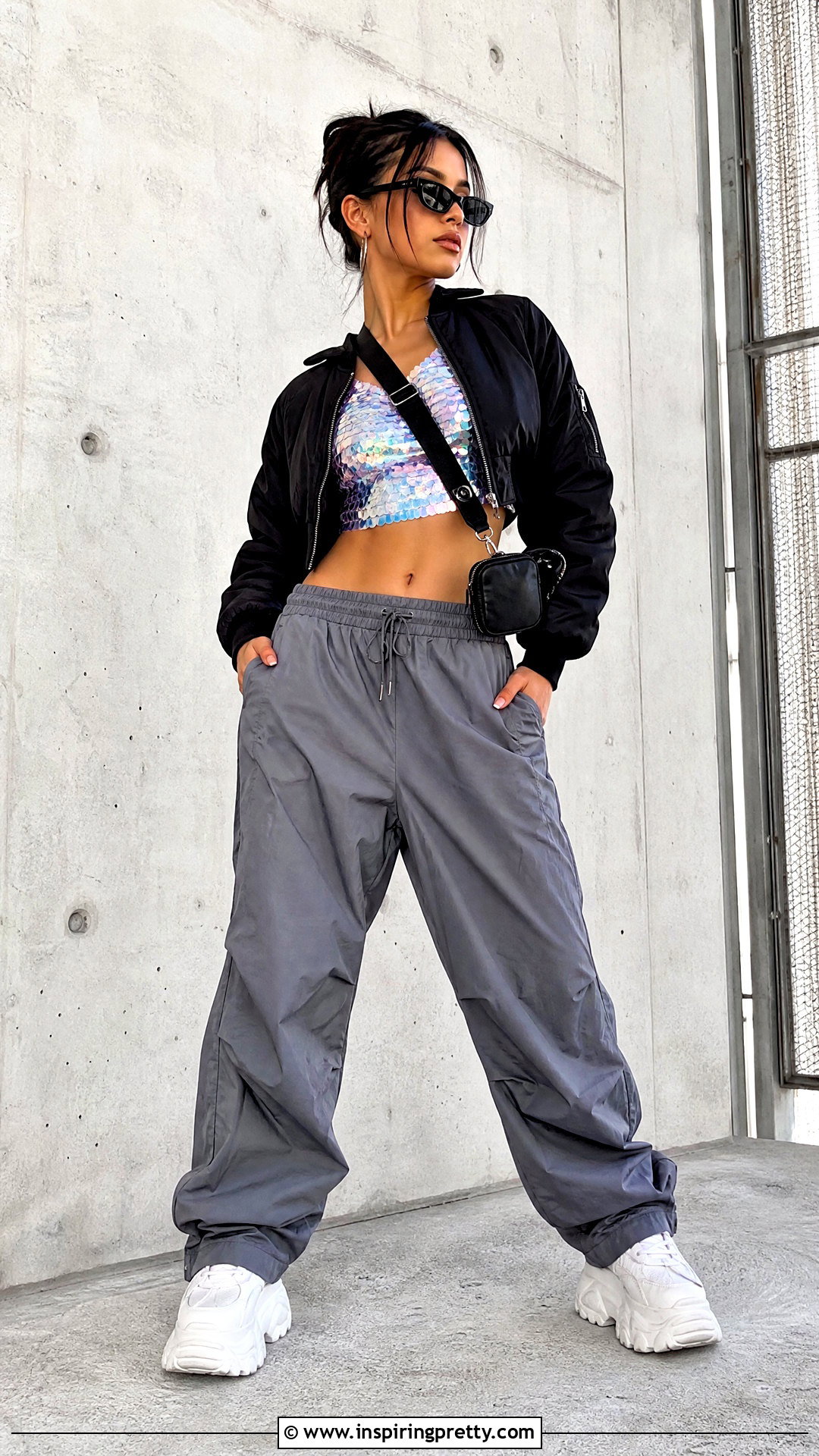 Urban Outfitters Sequin Crop Top With Parachute Pants - 20 urban outfitters sequin tops
