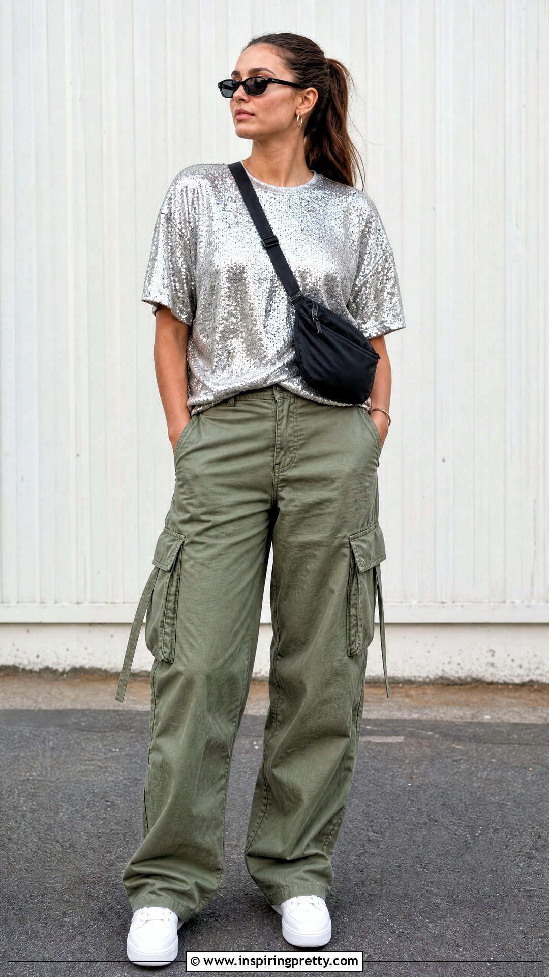 Urban Outfitters Sequin T Shirt With Cargo Pants - 20 urban outfitters sequin tops