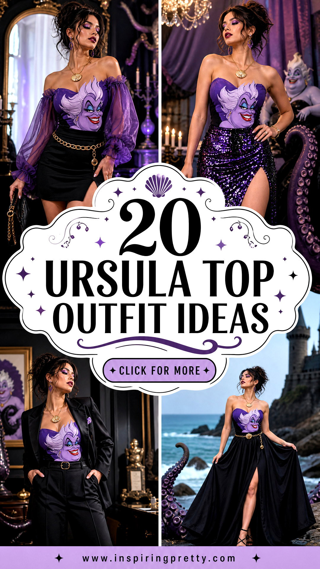 20 Ursula Top Outfit Ideas for Bold Disney-Inspired Style - 20 Ursula Top Outfit Ideas for Bold Disney-Inspired Style