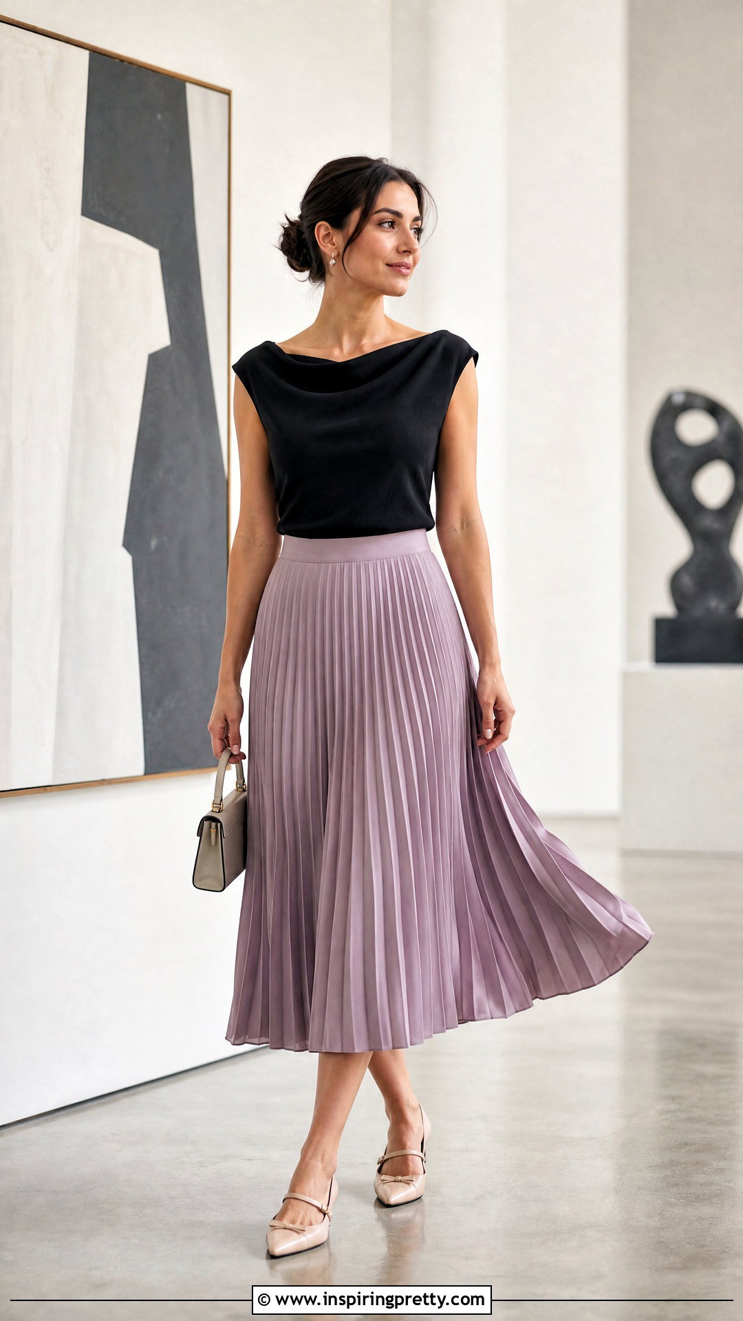 Ursula Top With Pleated Midi Skirt - 20 ursula top outfit ideas