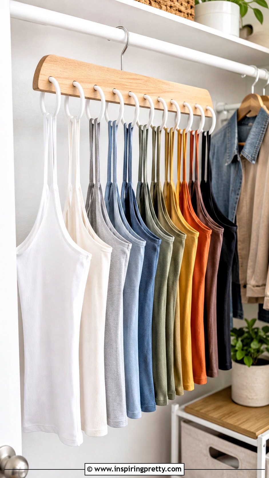 Use A Multi Tier Tank Top Hanger - how to store tank tops how to organize (25 ways)