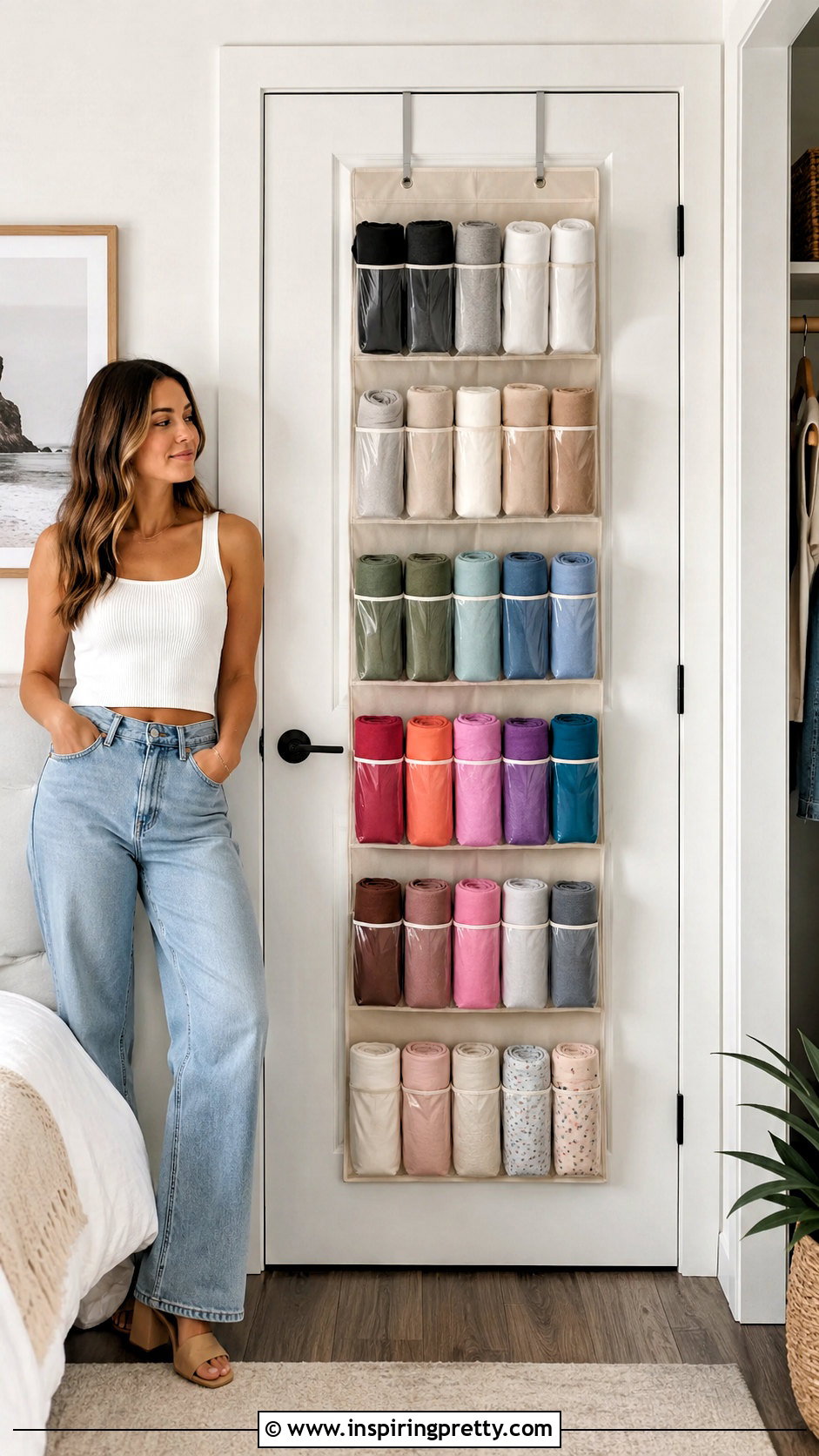 Use An Over The Door Organizer For Tank Tops - how to store tank tops how to organize (25 ways)