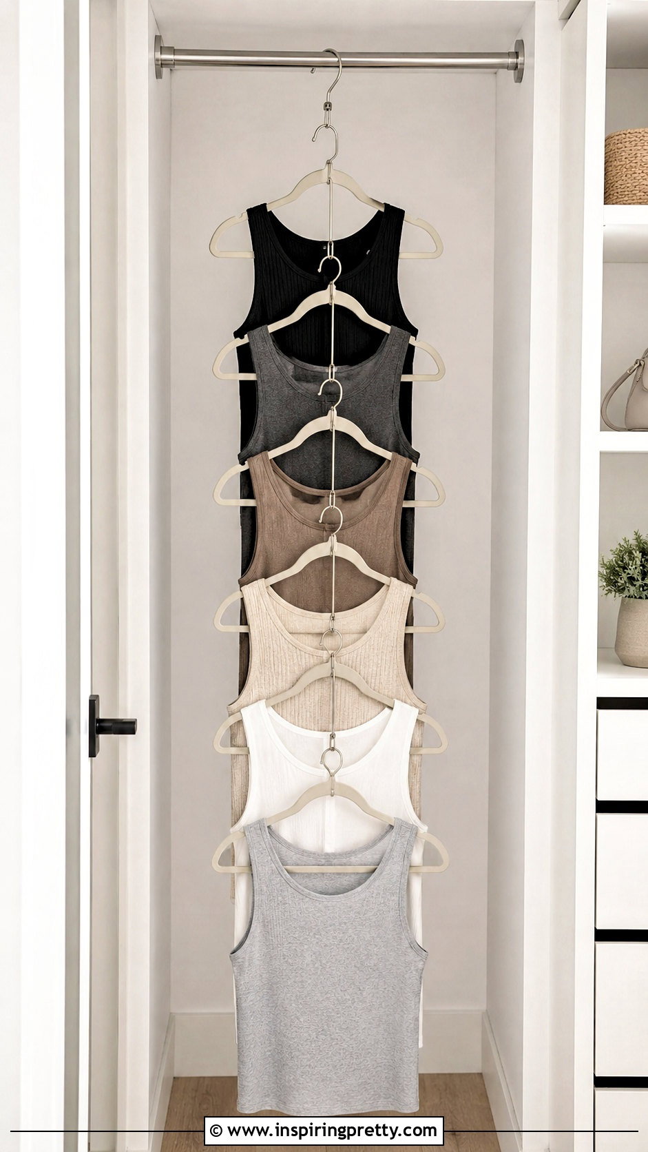 Use Cascading Hangers For Tank Tops - how to store tank tops how to organize (25 ways)