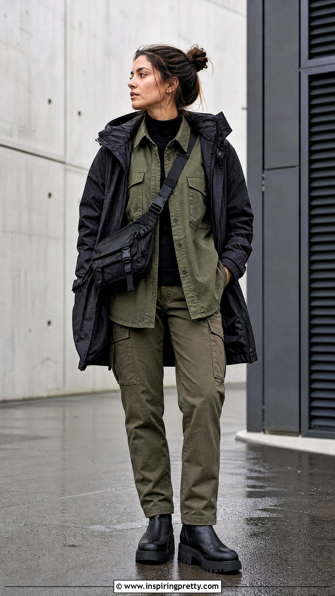 Utility Overshirt Winter Outfit - 50 winter tops aesthetics