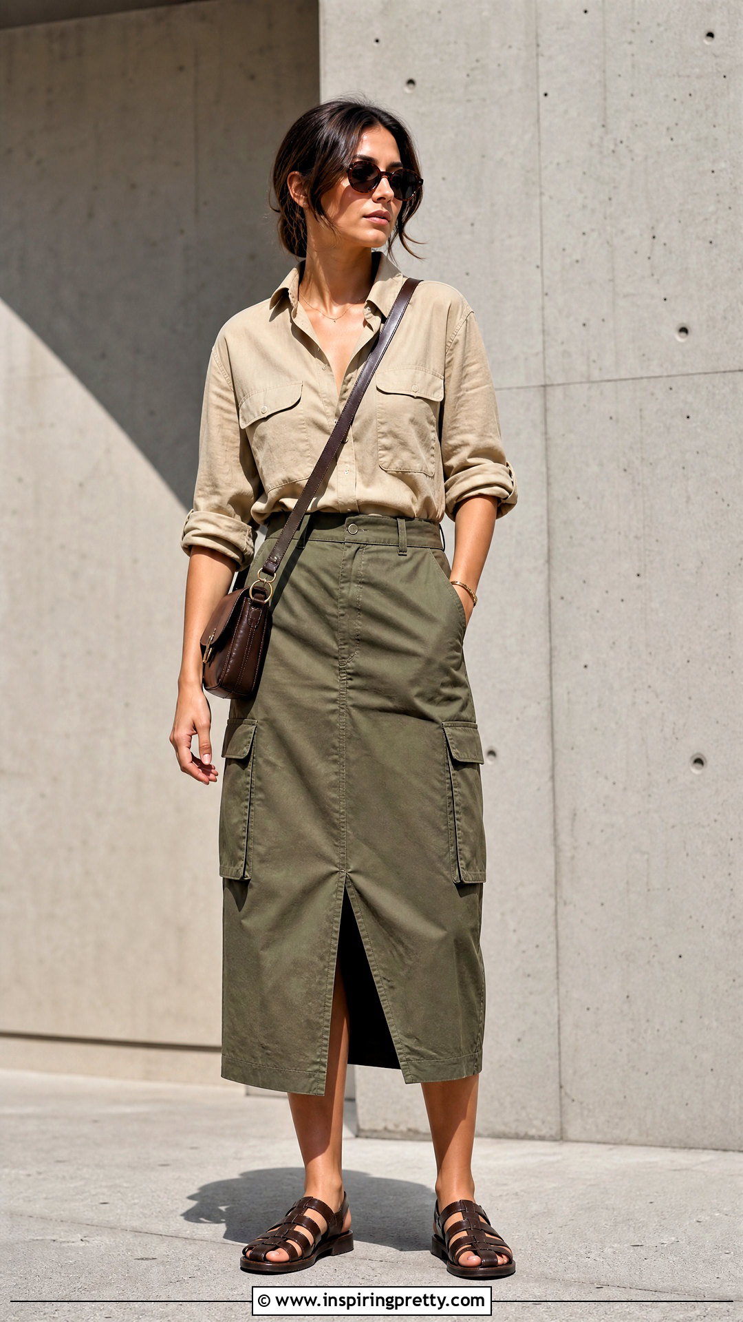 Utility Shirt With Cargo Skirt - 50 latest tops for women