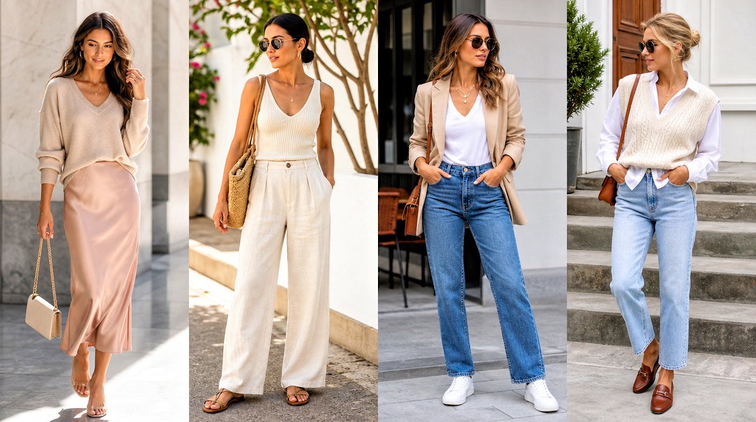 20 V-Neck Top Fashion Outfit Ideas for Effortless Style