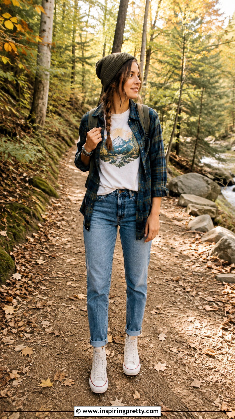 VSCO Flannel Shirt And Graphic Tee Outfit - 20 vsco tops outfit ideas