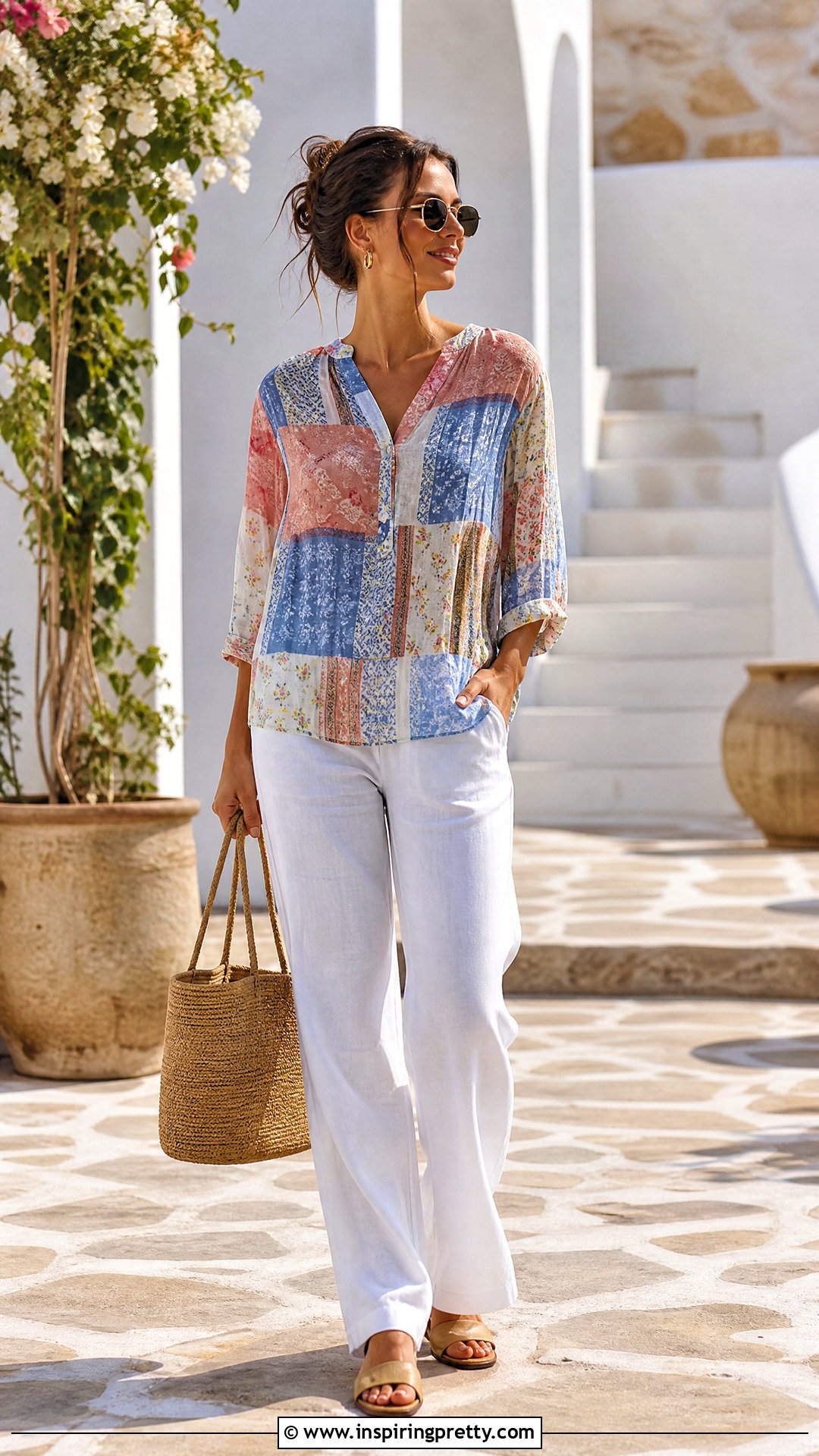 Vacation Patchwork Top Outfit - 50 patchwork top outfit ideas