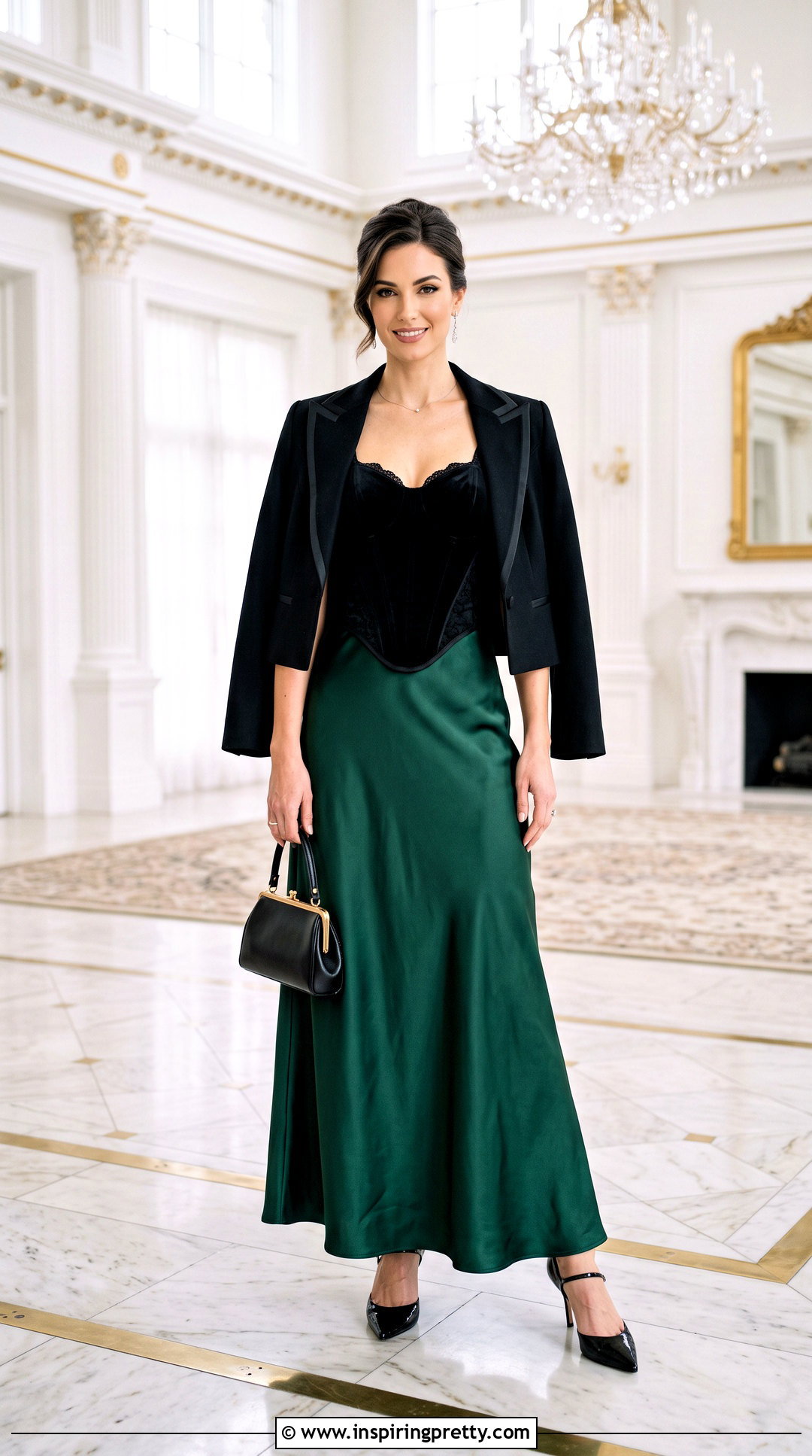 Vampire Corset Top With Satin Maxi Skirt - 25 Vampire Corset Top outfit ideas