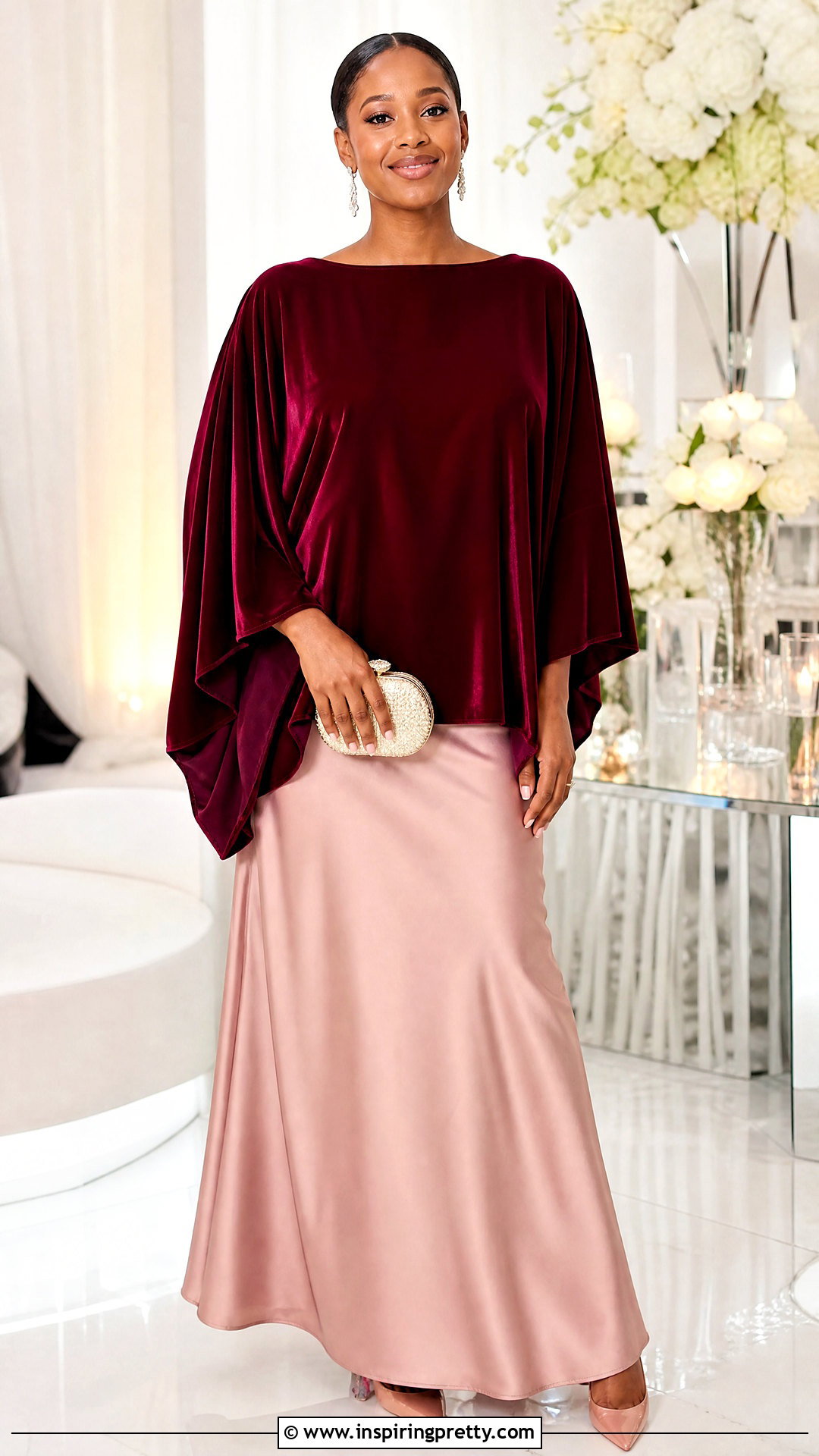 Velvet Bubu Top With Satin Skirt - 50 bubu top style ideas