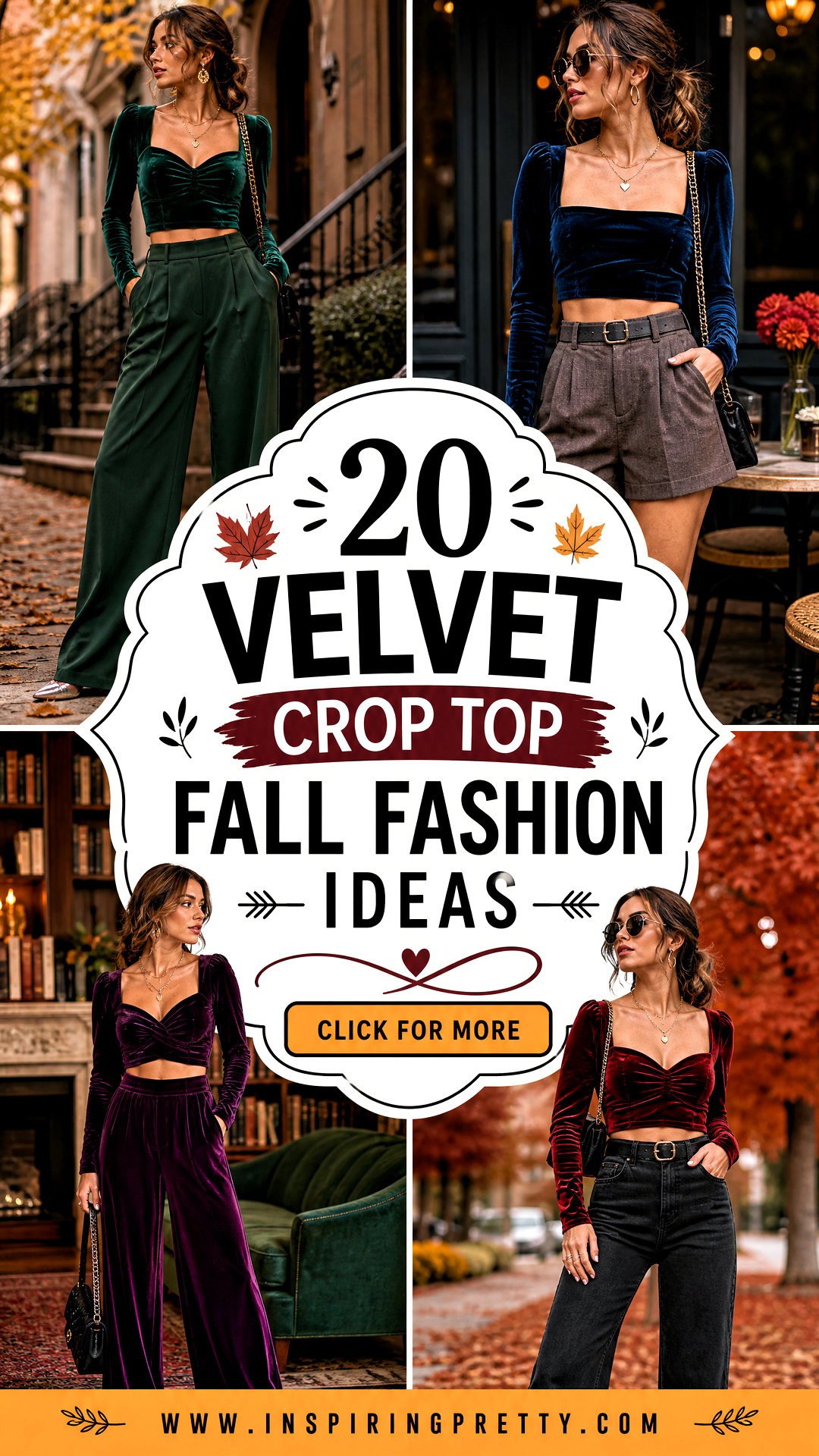 20 Velvet Crop Top Fall Fashion Ideas for Chic Layered Looks - 20 Velvet Crop Top Fall Fashion Ideas for Chic Layered Looks