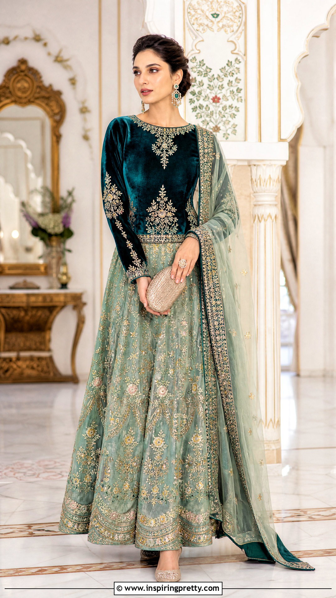 Velvet Lehenga Top - 50 lehenga top design ideas