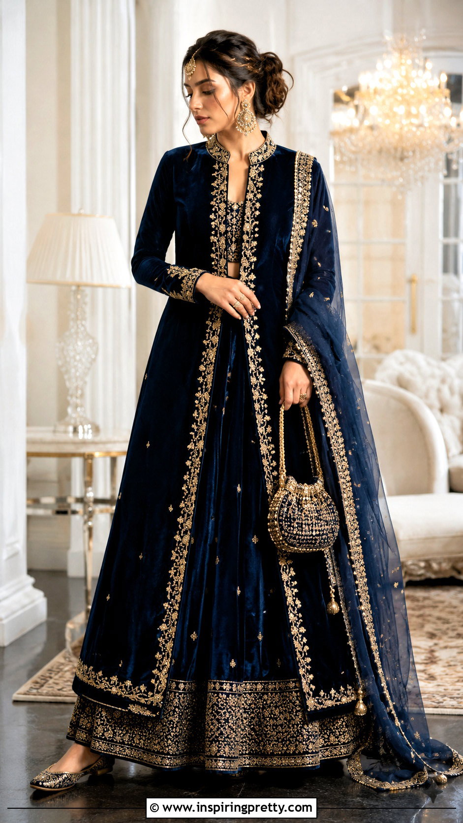 Velvet Lehenga With Long Top - 50 Lehenga With Long Top outfit ideas