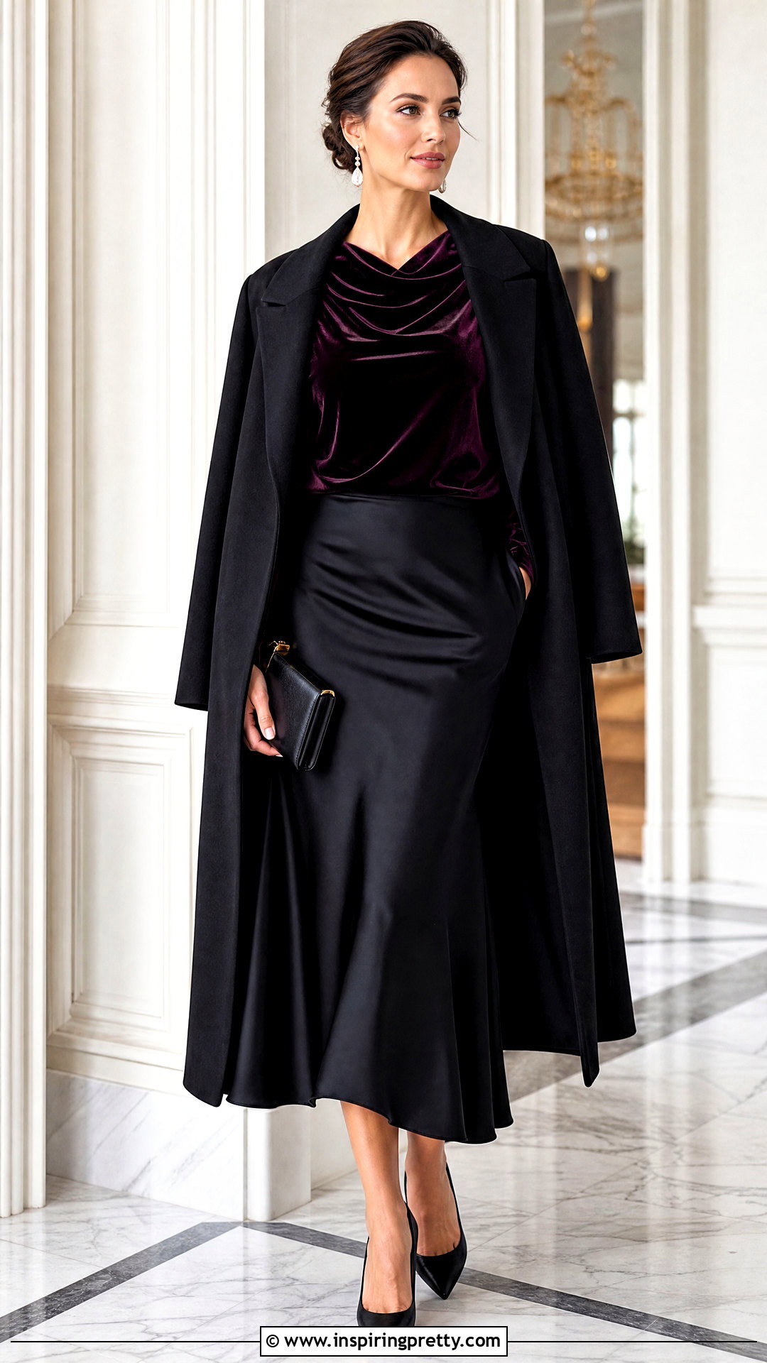 Velvet Shivonne Top With Satin Midi Skirt - 25 Shivonne Tops outfit ideas