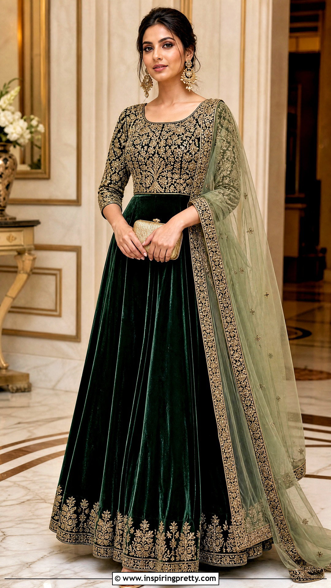 Velvet Skirt And Embroidered Top Indian Outfit - 50 skirt and top indian outfits