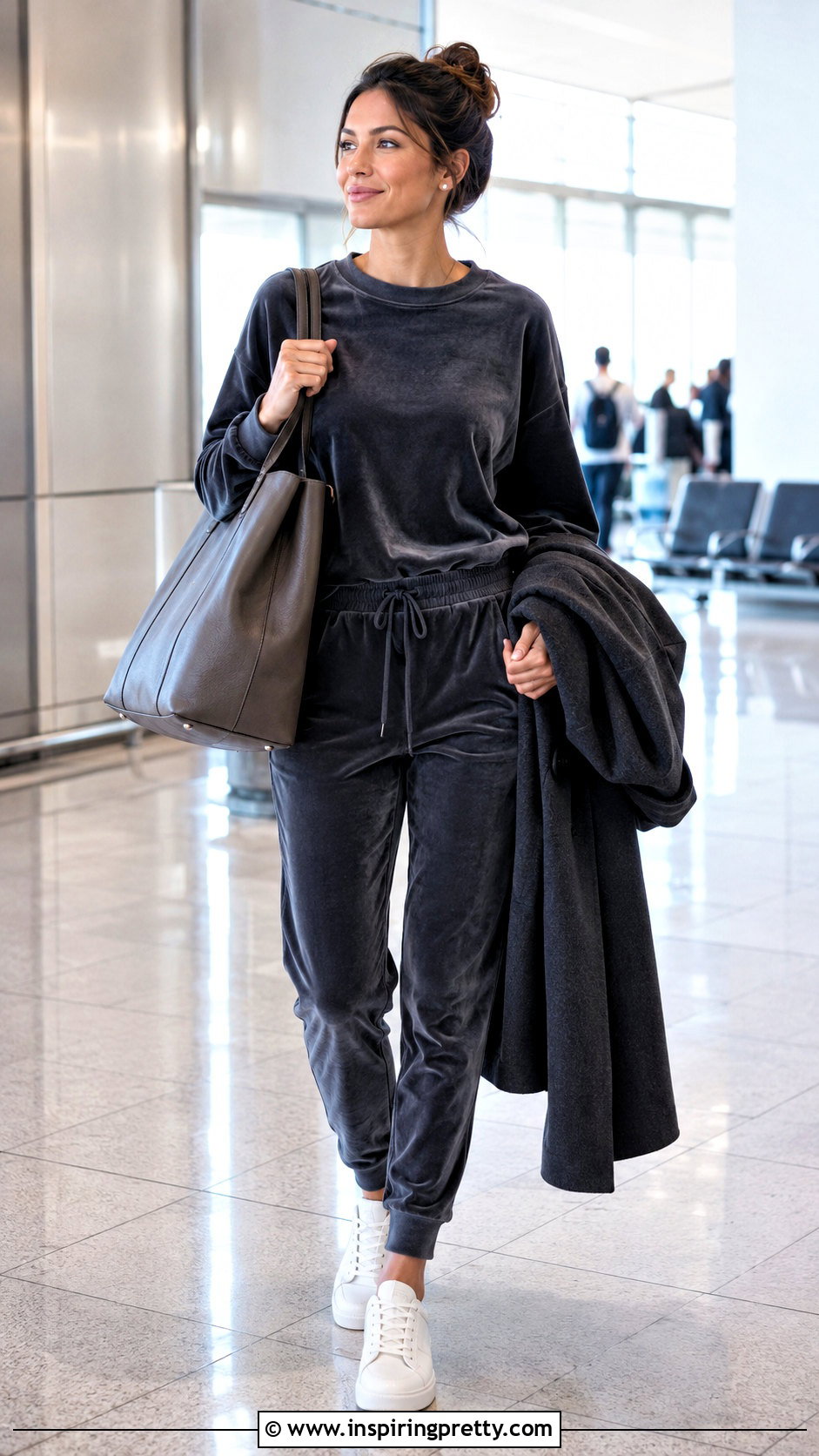 Velvet Sweatshirt With Matching Joggers - 50 velvet tops for women