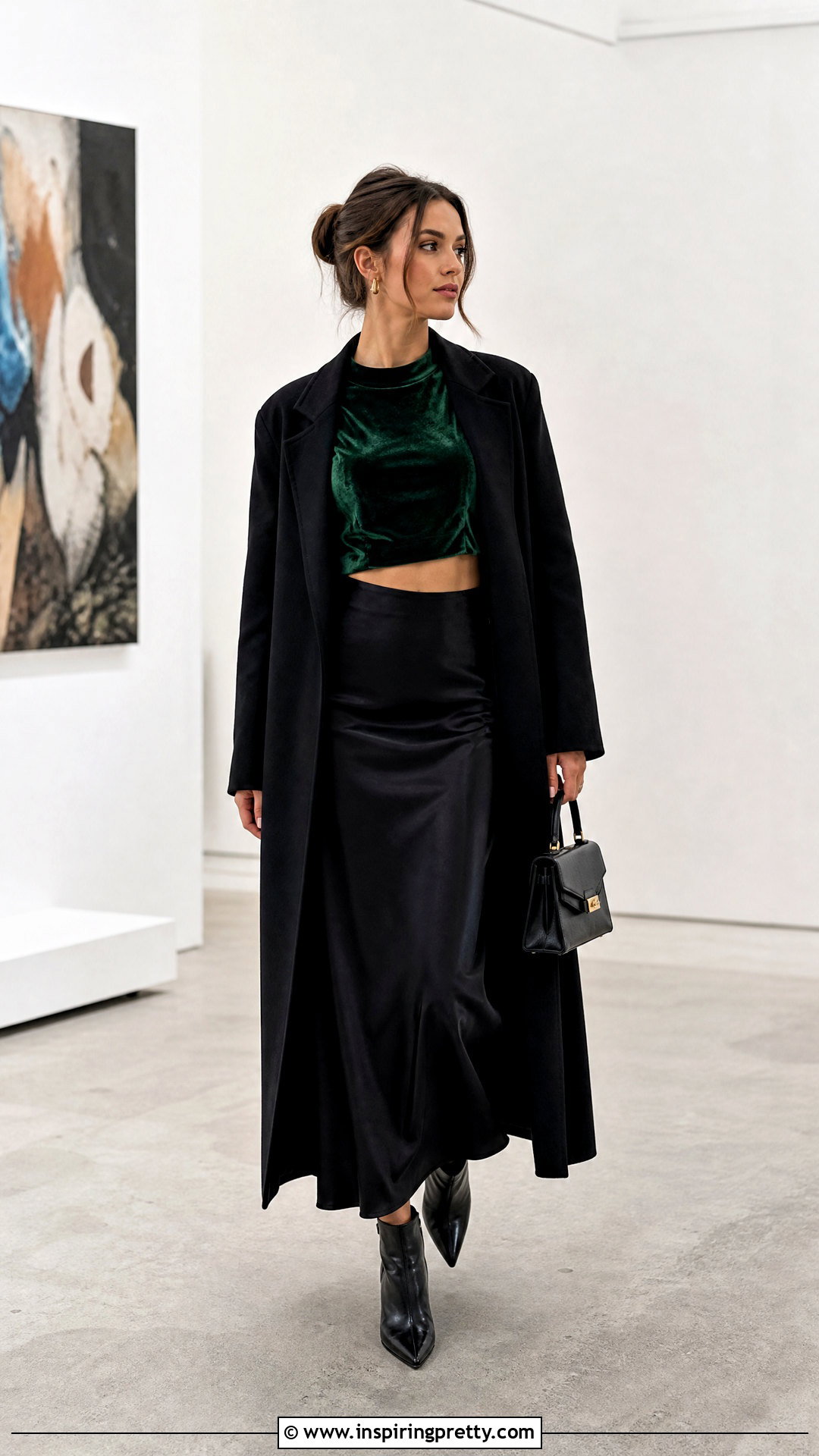 Velvet Top Layered Over a Slip Dress - 20 forever 21 velvet top outfit ideas
