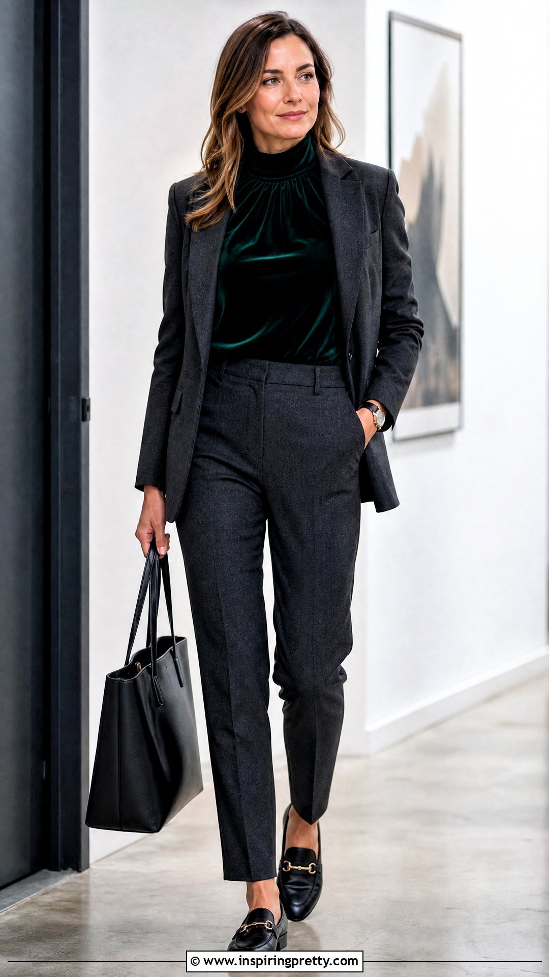 Velvet Top With Wool Trousers - what to wear with a velvet top (25 ways)