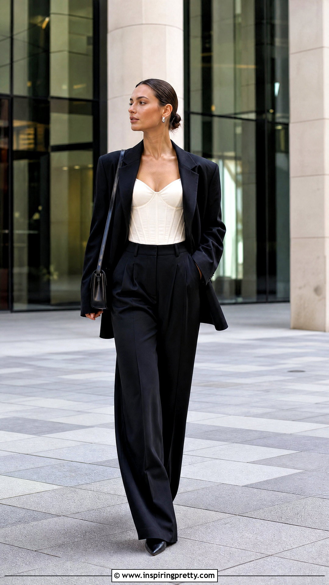 Victoria Beckham Corset Top With Oversized Blazer - 20 victoria beckham corset top outfit ideas