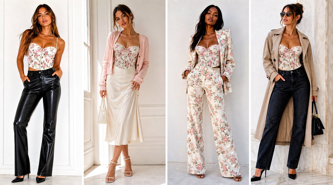 20 Victoria Secret Floral Corset Top Outfit Ideas to Try