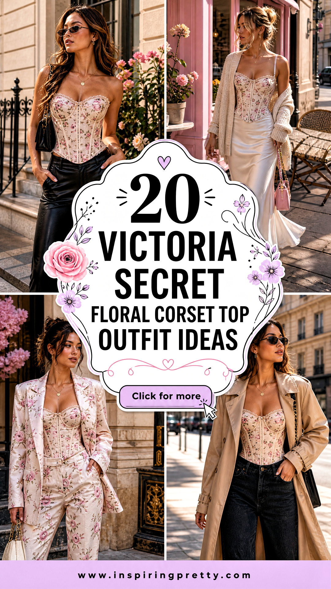 20 Victoria Secret Floral Corset Top Outfit Ideas to Try - 20 Victoria Secret Floral Corset Top Outfit Ideas to Try