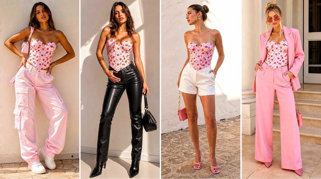 25 Victoria Secret Strawberry Corset Top Outfit Ideas to Try