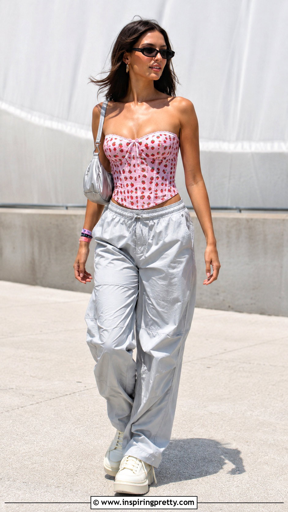 Victoria Secret Strawberry Corset Top With Parachute Pants - 25 victoria secret strawberry corset top outfit ideas