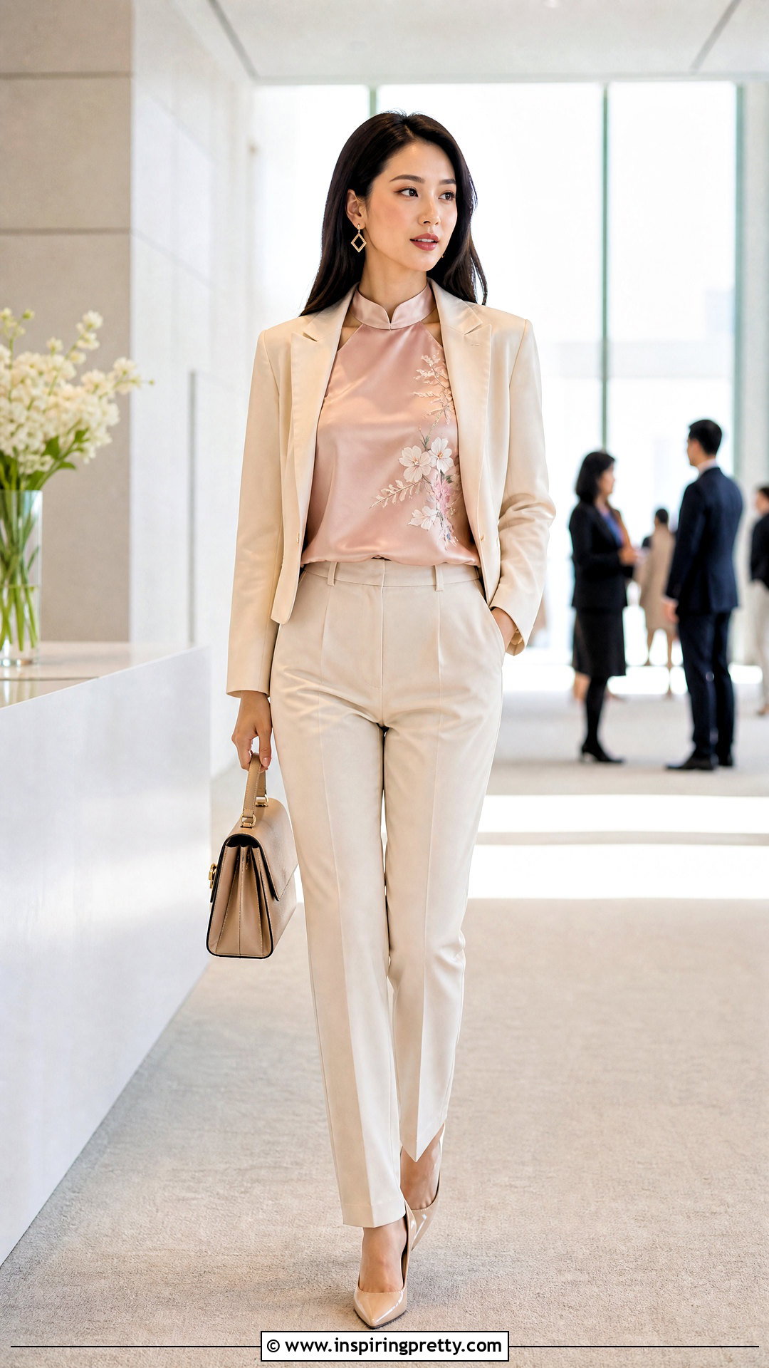 Vietnamese Halter Top With Cropped Blazer And Trousers - 25 vietnamese halter top outfit ideas