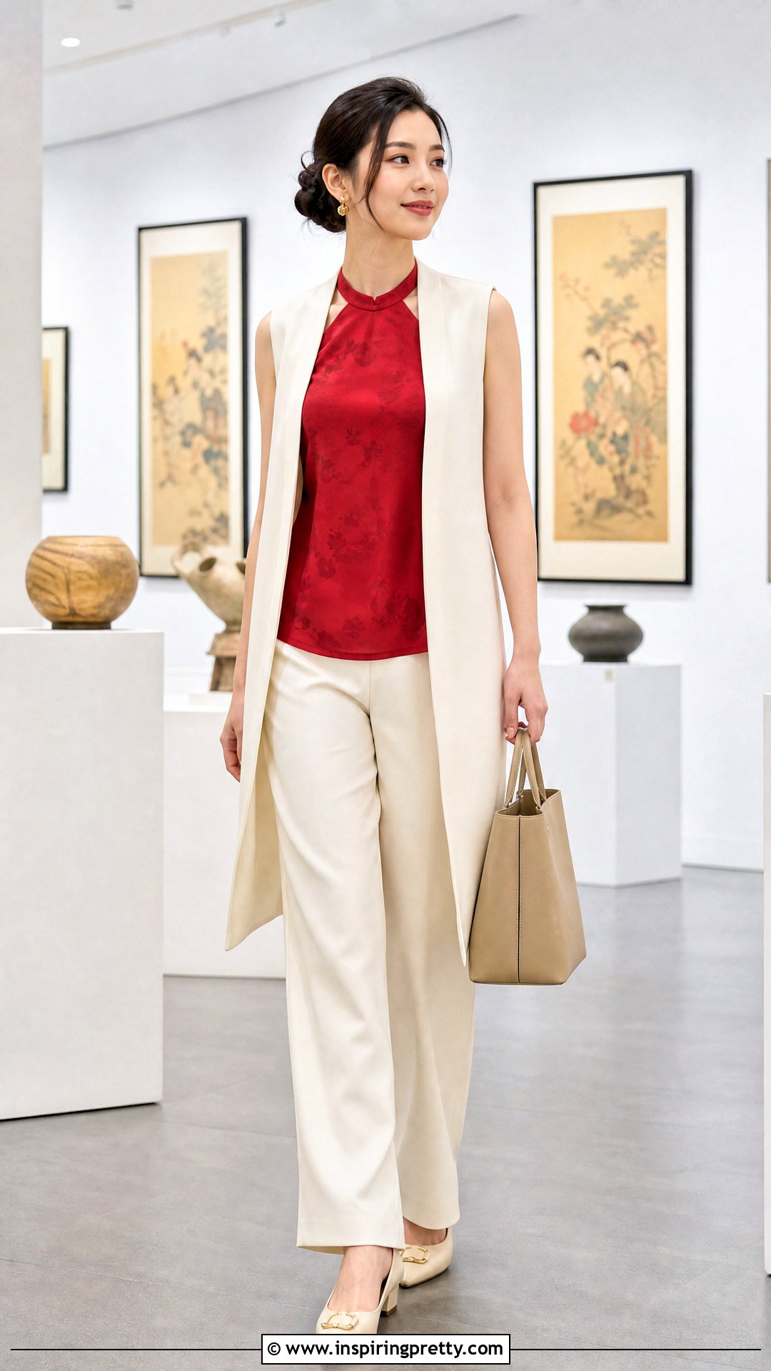 Vietnamese Halter Top With Longline Vest And Pants - 25 vietnamese halter top outfit ideas