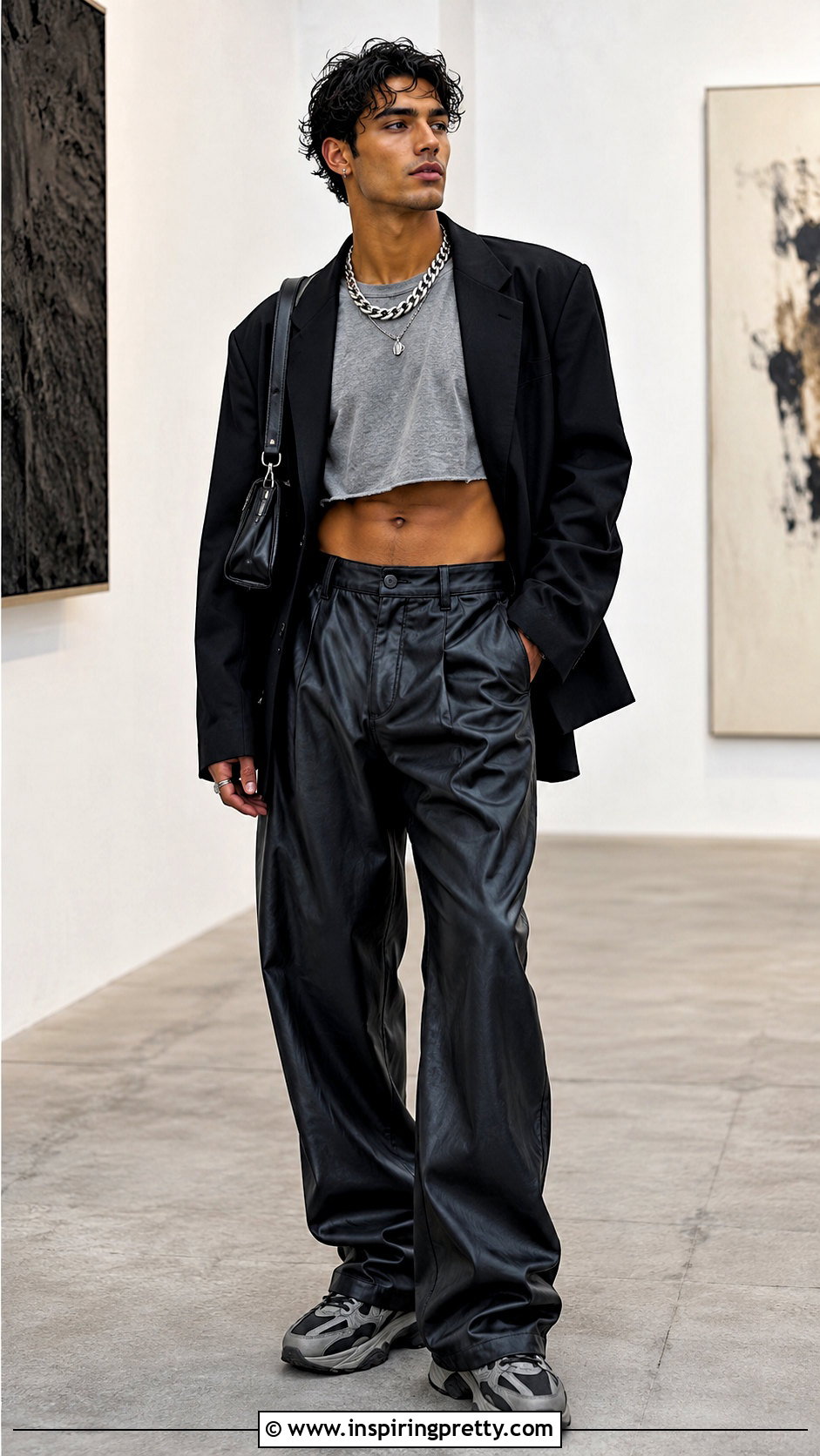 Vinnie Hacker Crop Top With Leather Pants - 25 vinnie hacker crop top outfit ideas