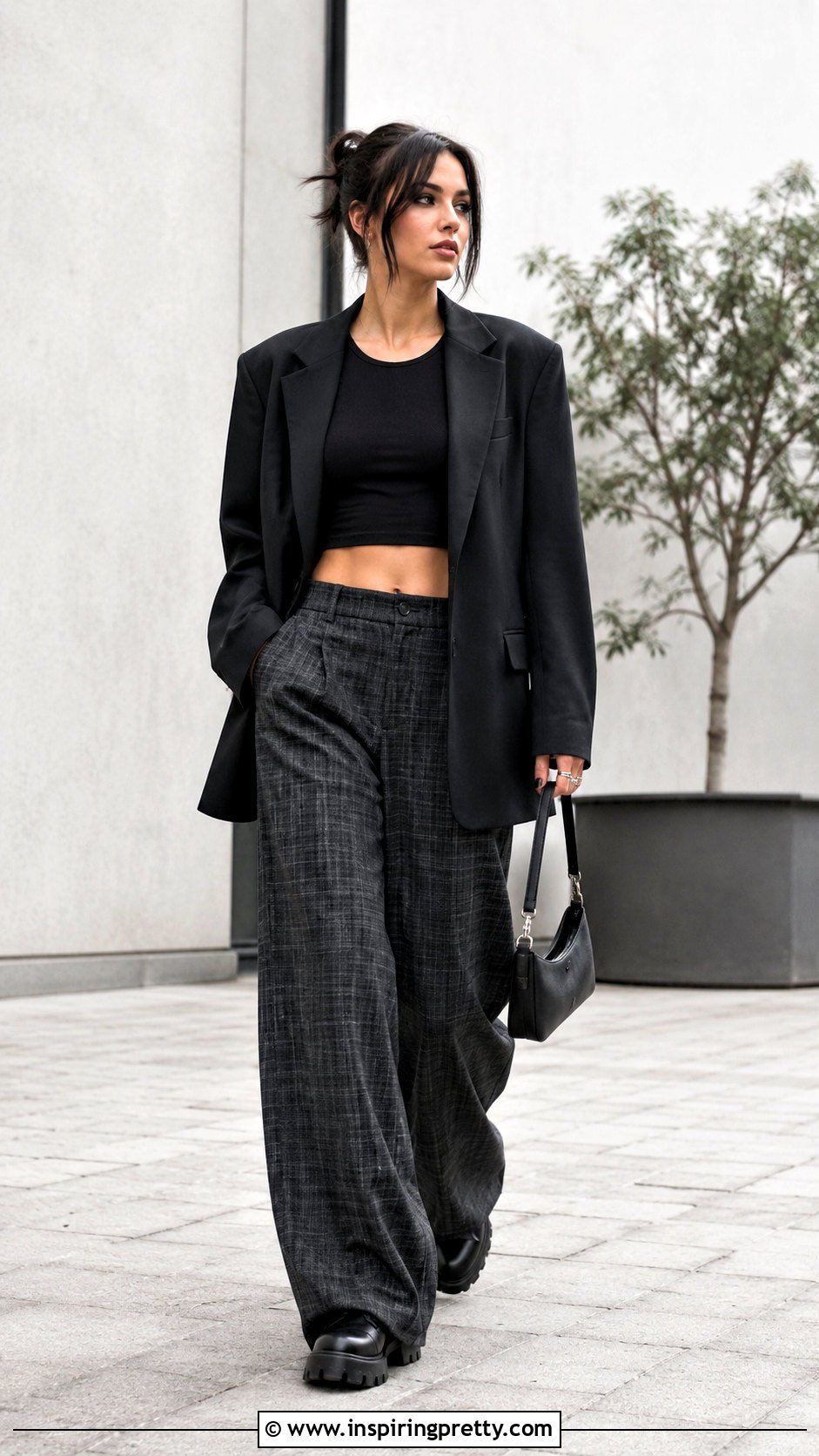 Vinnie Hacker Crop Top With Plaid Pants - 25 vinnie hacker crop top outfit ideas