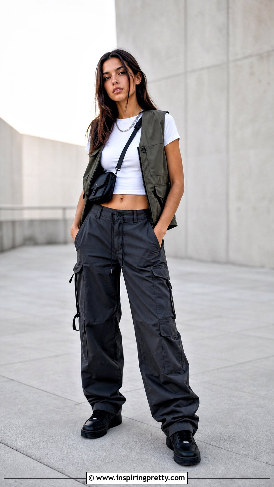 Vinnie Hacker Crop Top With Utility Vest - 25 vinnie hacker crop top outfit ideas