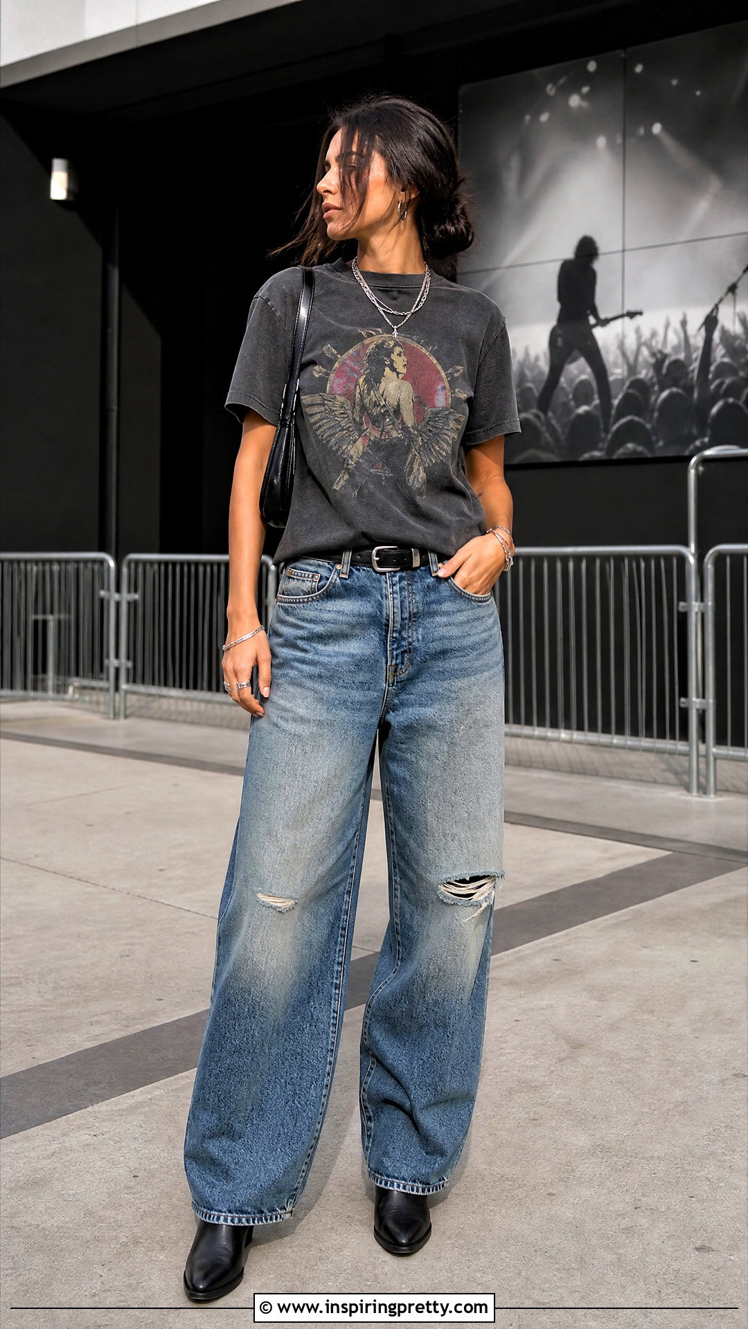 Vintage Band T Shirt With Baggy Jeans - 50 tops to wear with baggy jeans