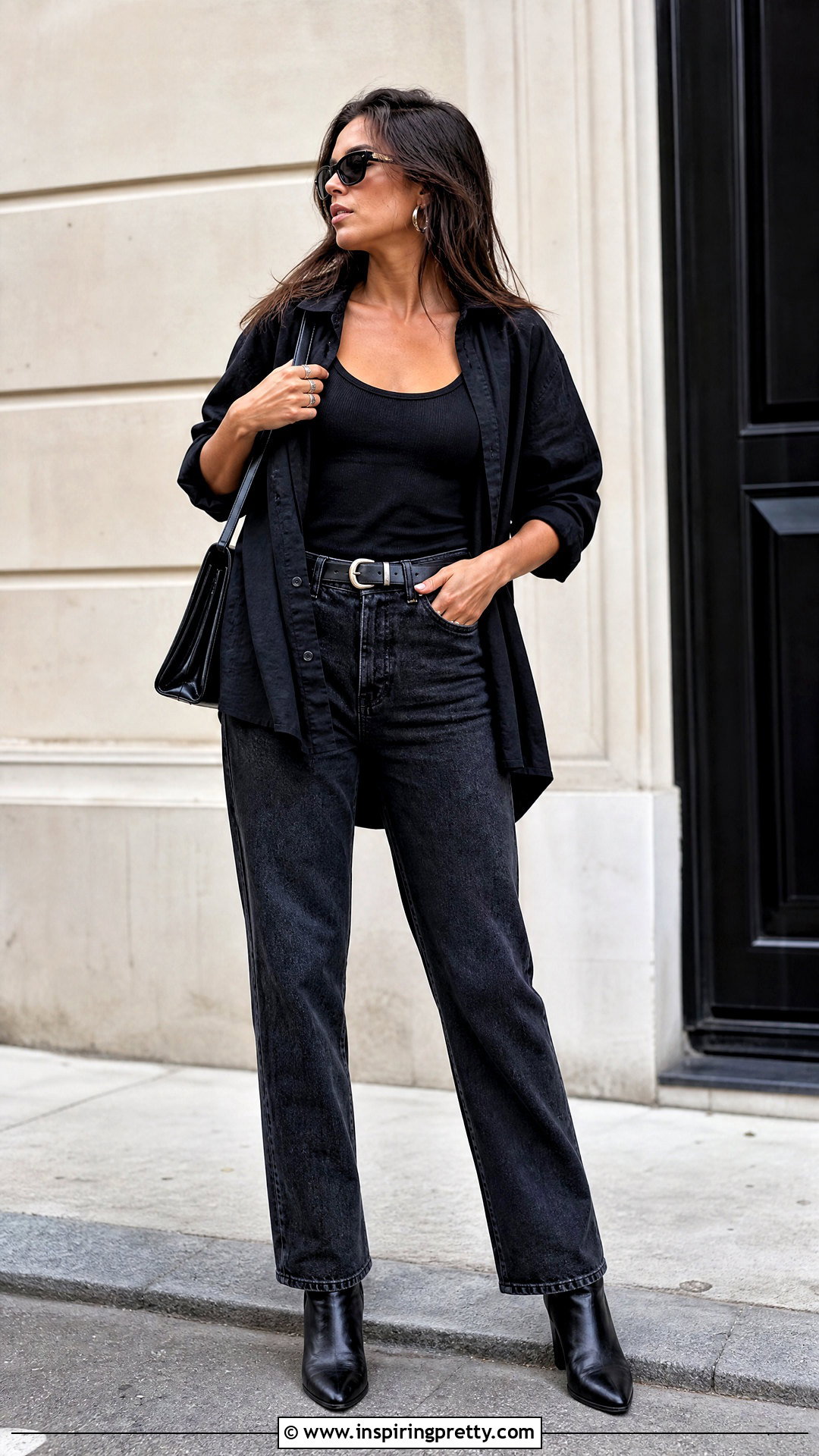 Vintage Black Tank Top With All Black Layers - 25 Vintage Black Tank Top outfit ideas