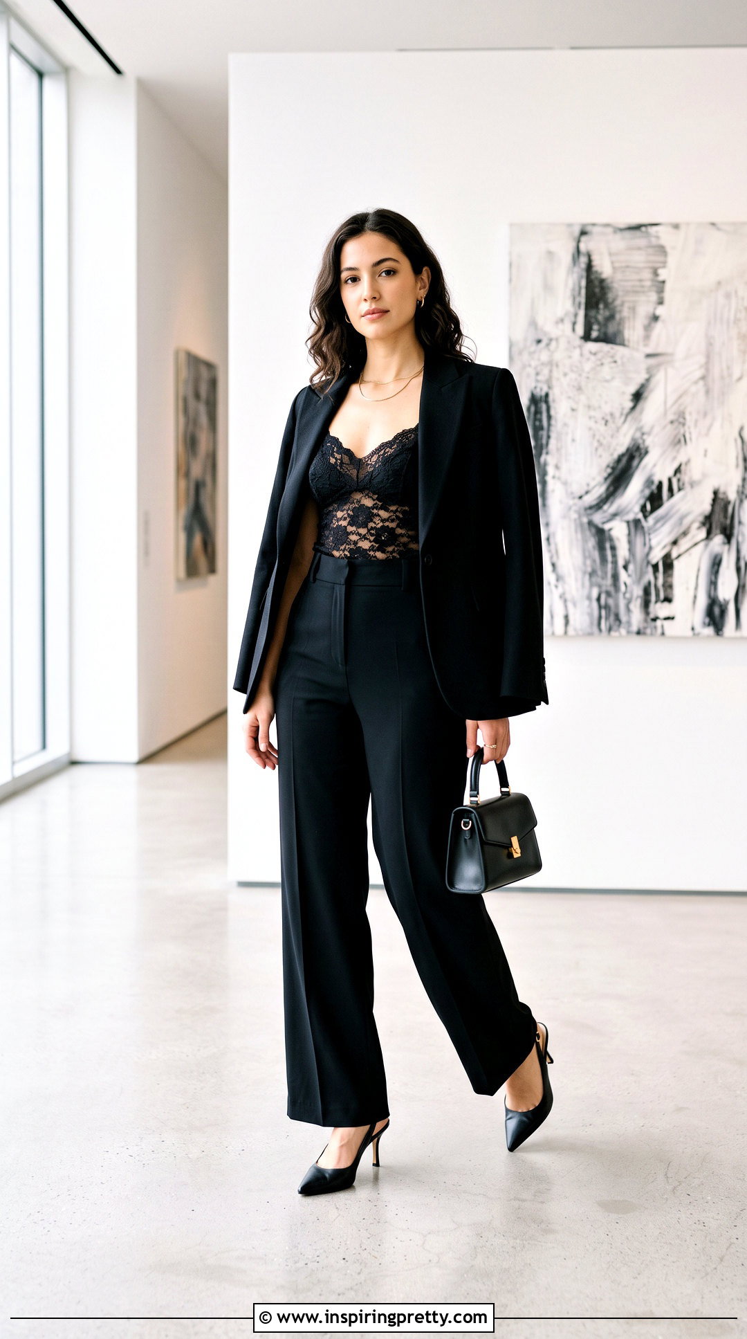 Vintage Cami Top With an All Black Outfit - 50 vintage cami top outfit ideas