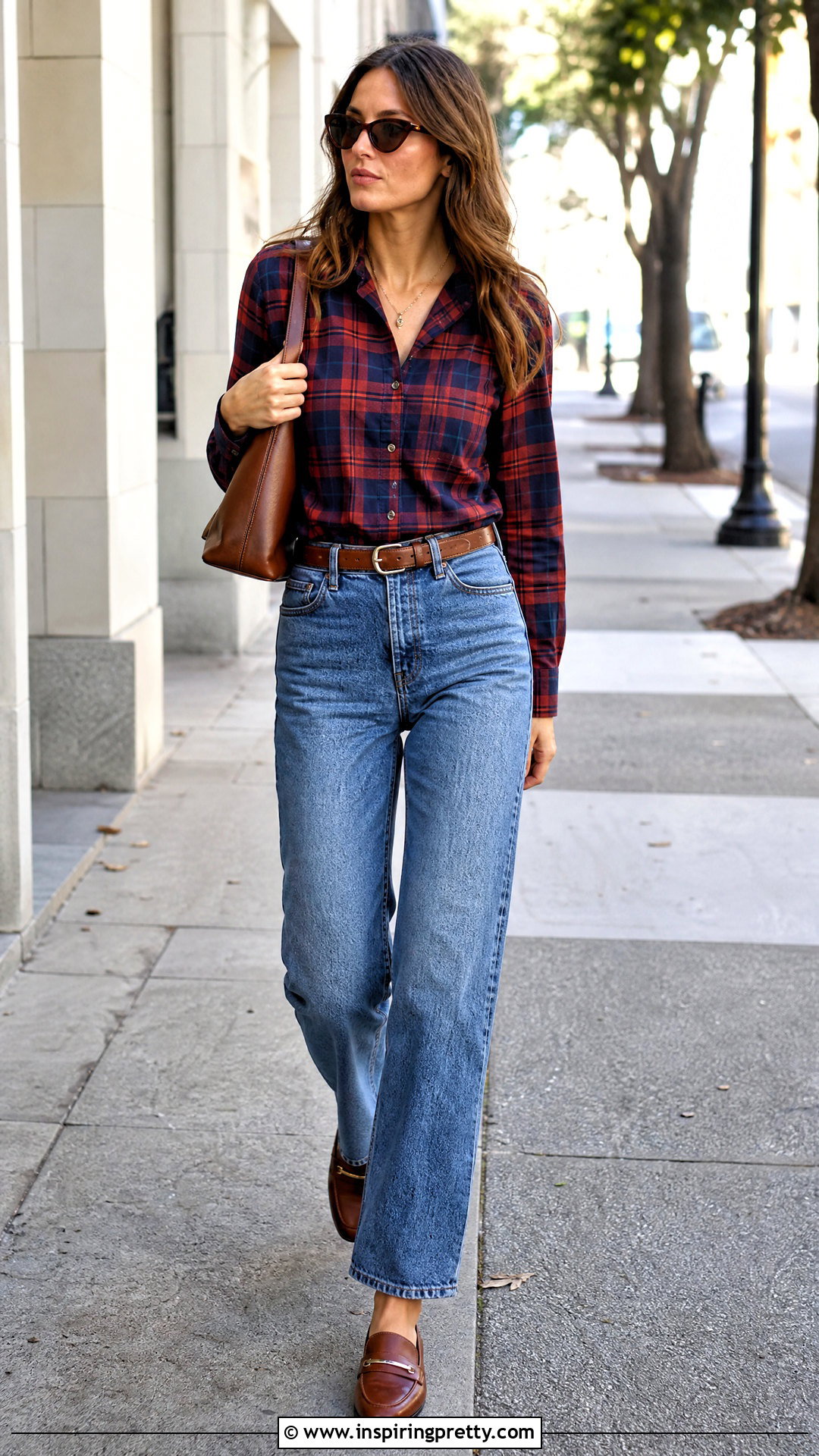 Vintage Checkered Top With High Waisted Jeans - 20 vintage checkered top outfit ideas