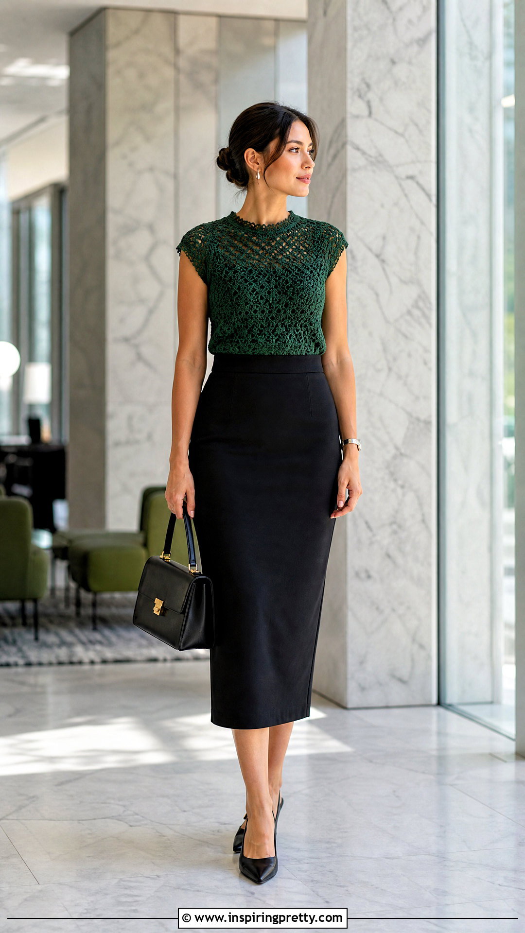 Vintage Crochet Top With Pencil Skirt - how to style vintage crochet tops (20 ways)