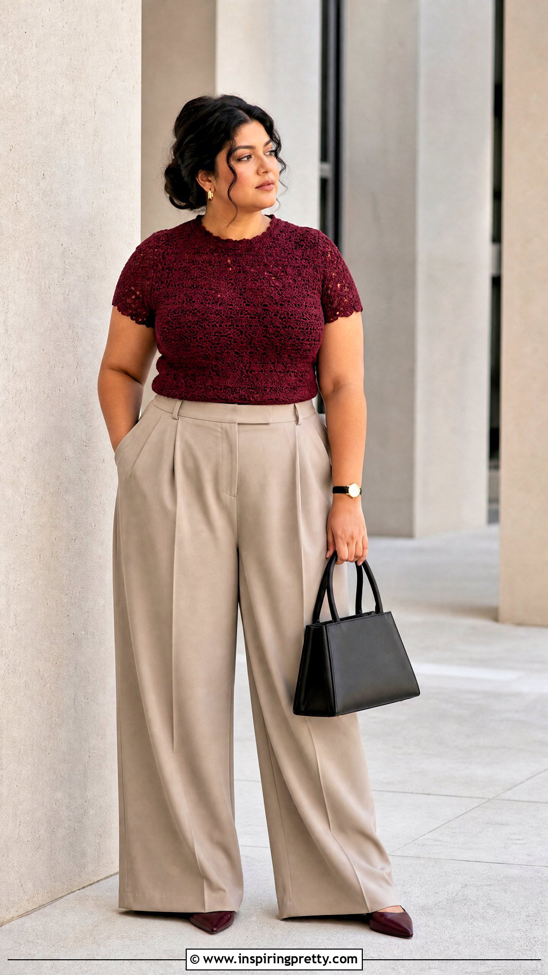 Vintage Crochet Top With Tailored Trousers - how to style vintage crochet tops (20 ways)
