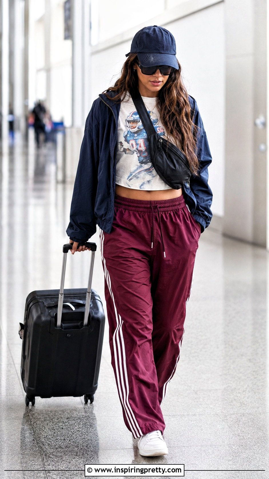 Vintage Graphic Crop Top With Track Pants - 20 Vintage Graphic Crop Tops outfit ideas