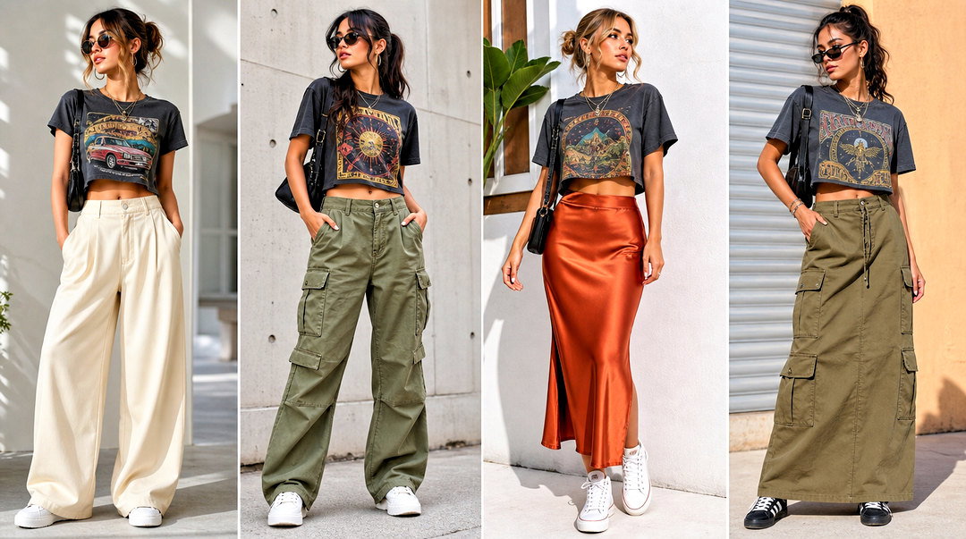 20 Vintage Graphic Crop Tops Outfit Ideas for Cool Streetwear
