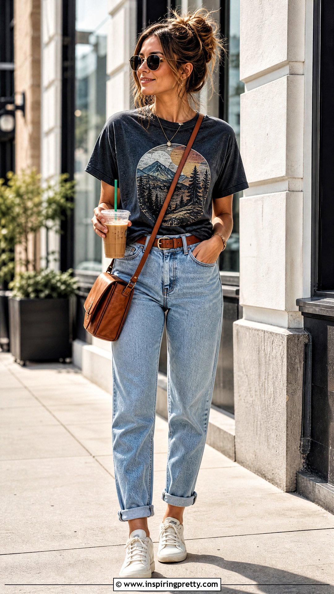 Vintage Graphic T Shirt With Mom Jeans - 50 aesthetic tops vintage ideas