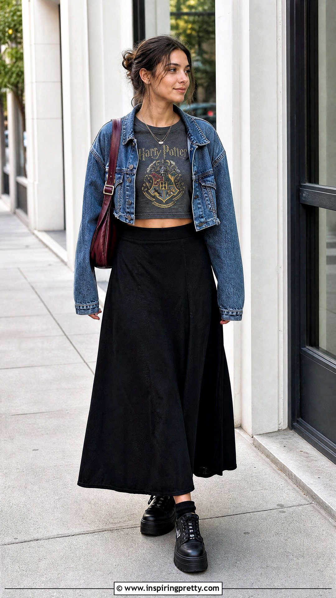 Vintage Harry Potter Crop Top With Maxi Skirt - 20 Harry Potter Crop Top Ideas