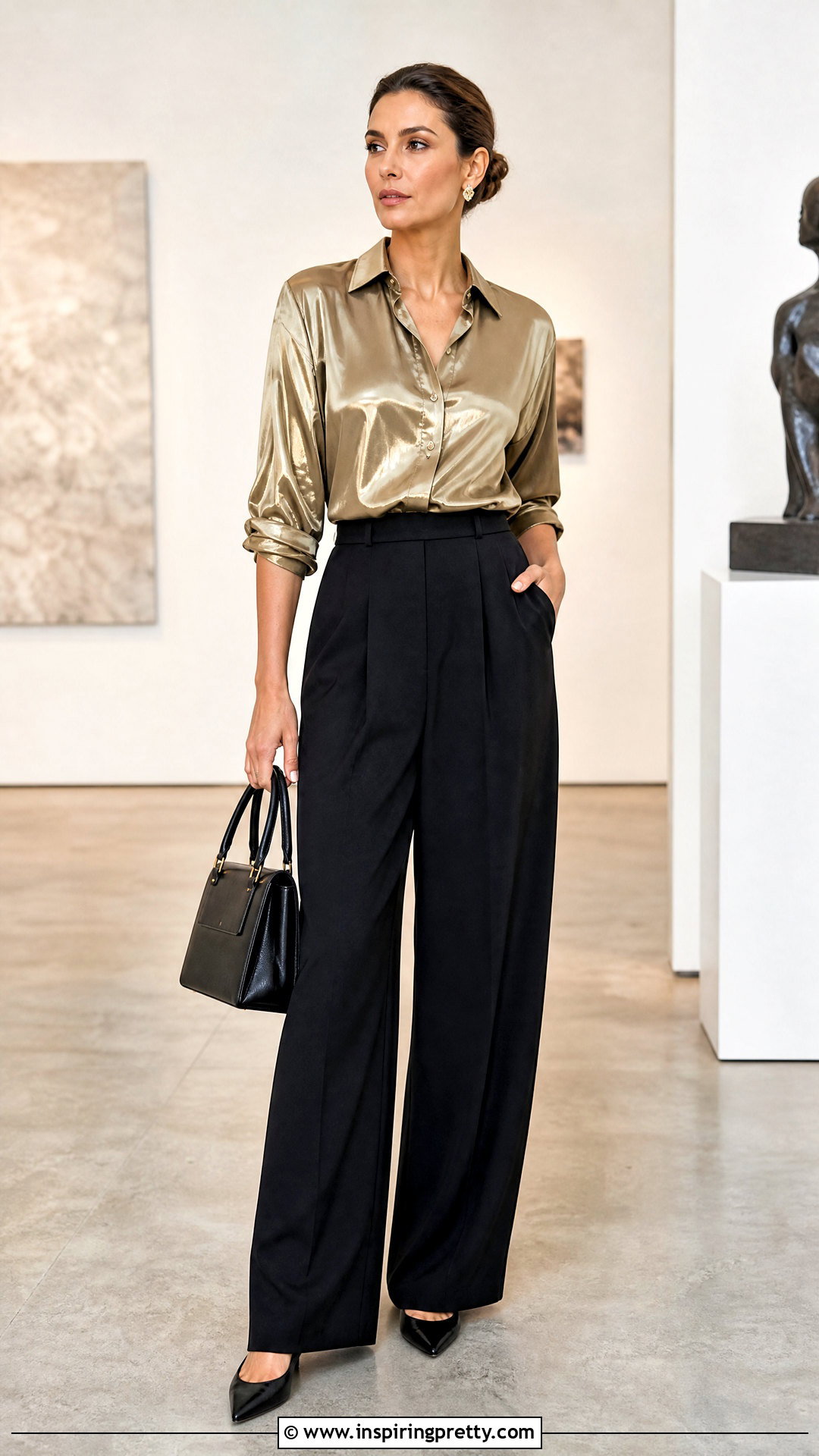 Vintage Metallic Top Outfit - 50 vintage tops outfit ideas