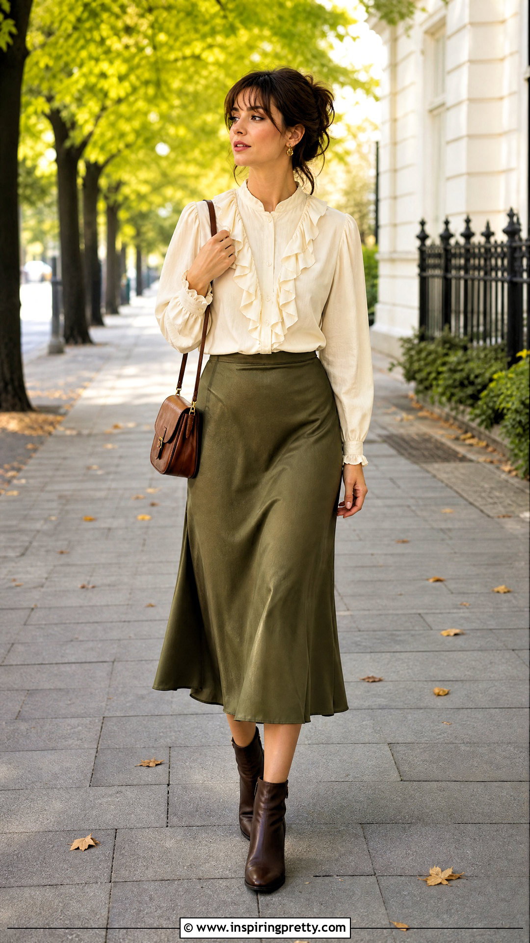 Vintage Ruffle Blouse Outfit - 50 vintage tops outfit ideas